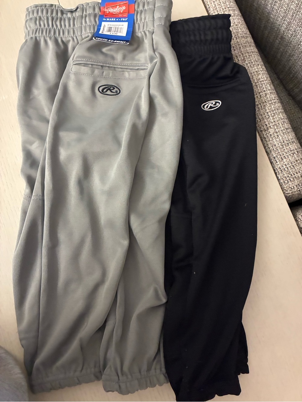 Rawlings Kids Sweatpants Joggers - Gray & Black